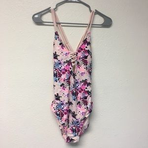Floral strappy swimsuit